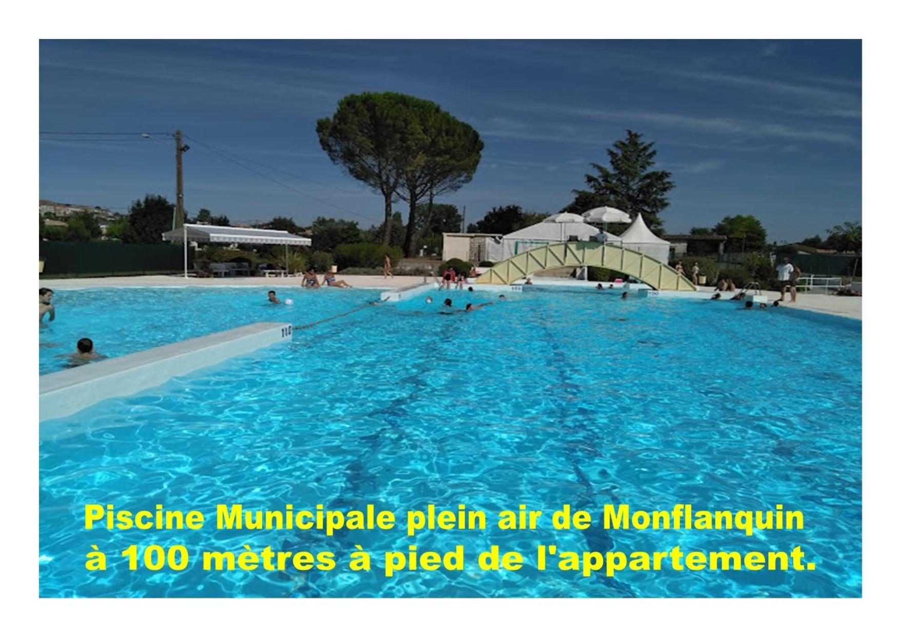 Charmant Appartement Avec Piscine. Monflanquin Eksteriør bilde